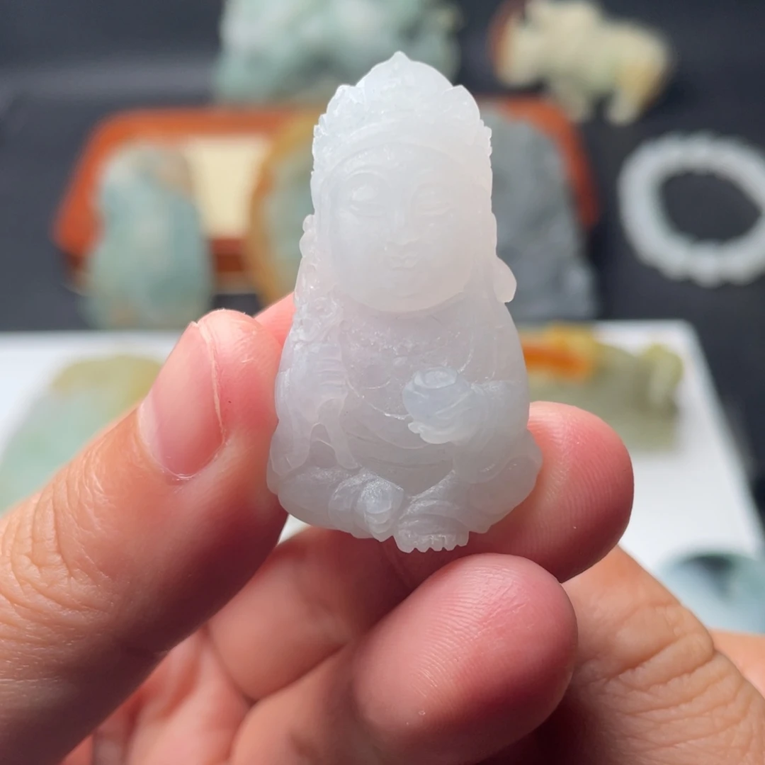 定制翡翠未镶嵌地藏菩萨