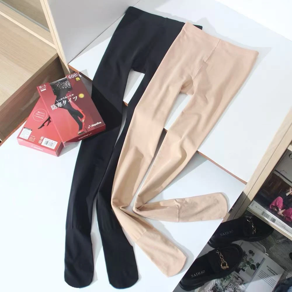 600D零度光腿神器臀部提臀收腹保暖加厚冬季防寒加绒春季外穿肉色