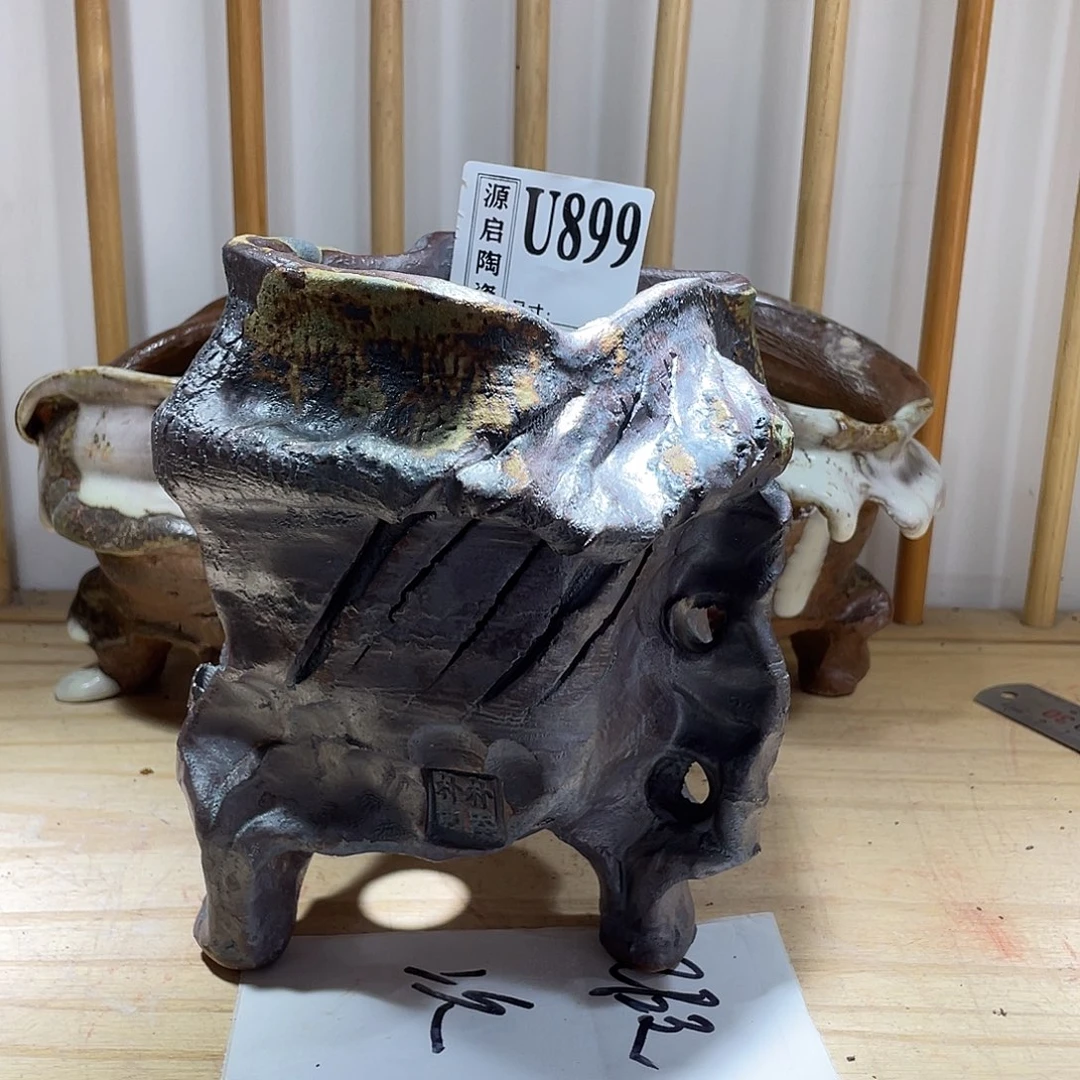 紫砂花盆景德镇陶瓷花盆899