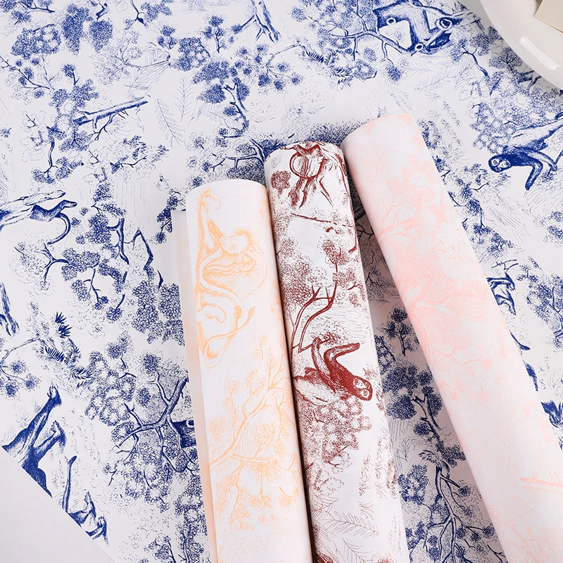 【花二妹】新品包花纸午后伯爵红茶防水膜花店花束礼物鲜花包装材料