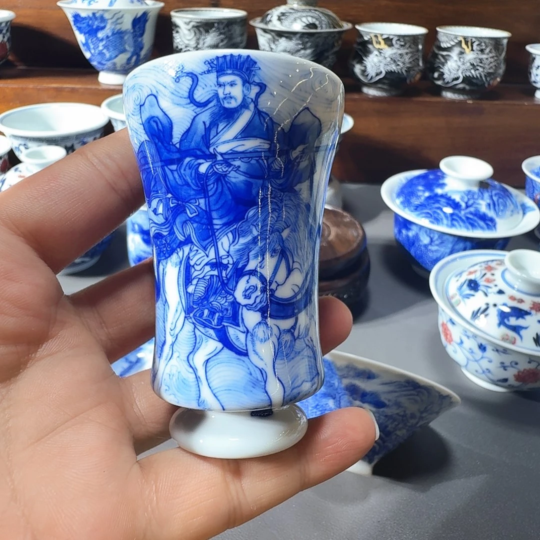 墨***川泥塑主人杯手工手绘