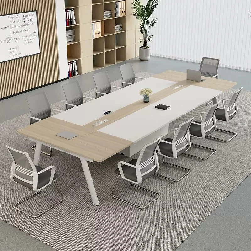 会议桌简约大型长条桌子商务洽谈桌长方形会议桌椅组合
