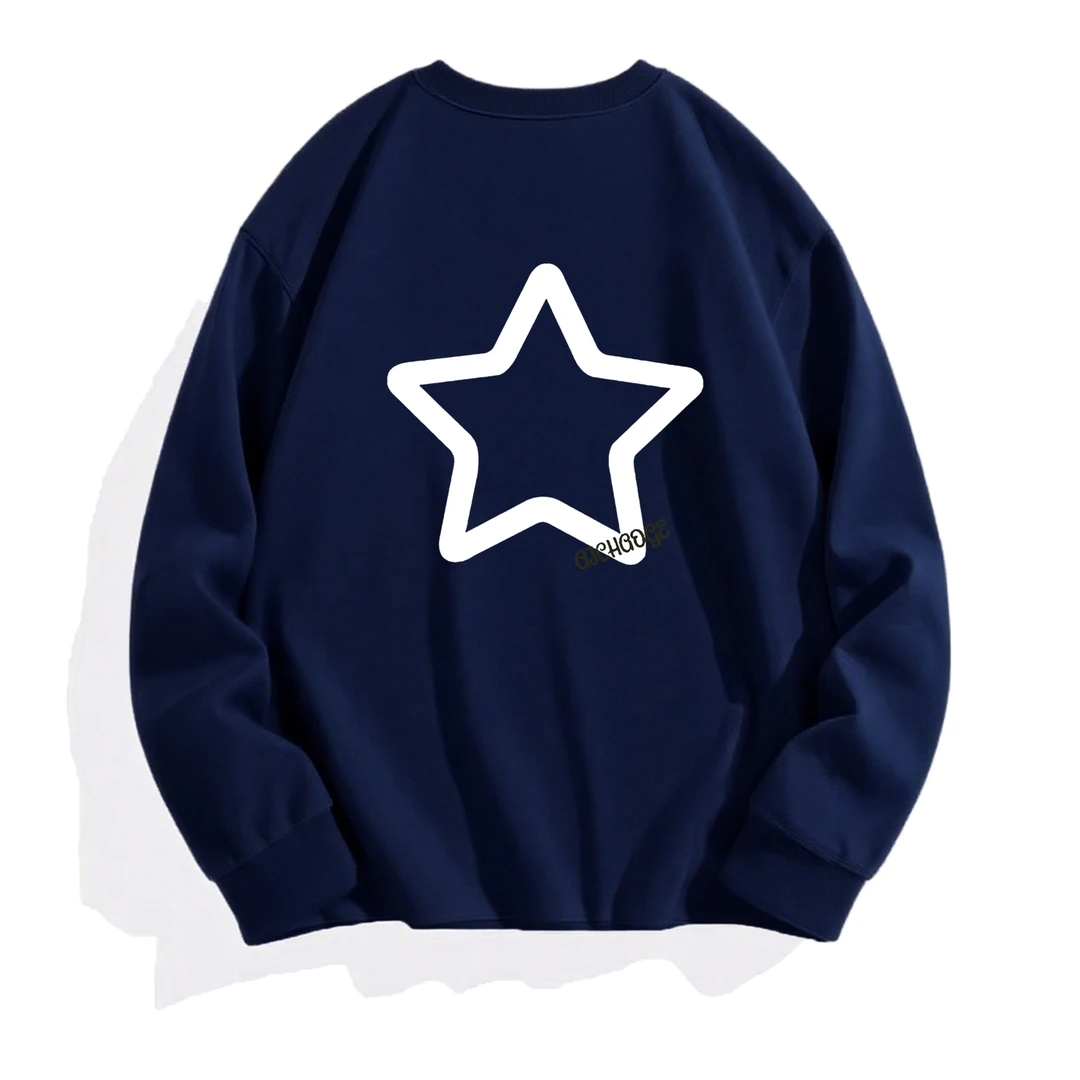 2025新款纯棉长袖t恤男圆领上衣印花薄款宽松男士休闲春秋打底衫