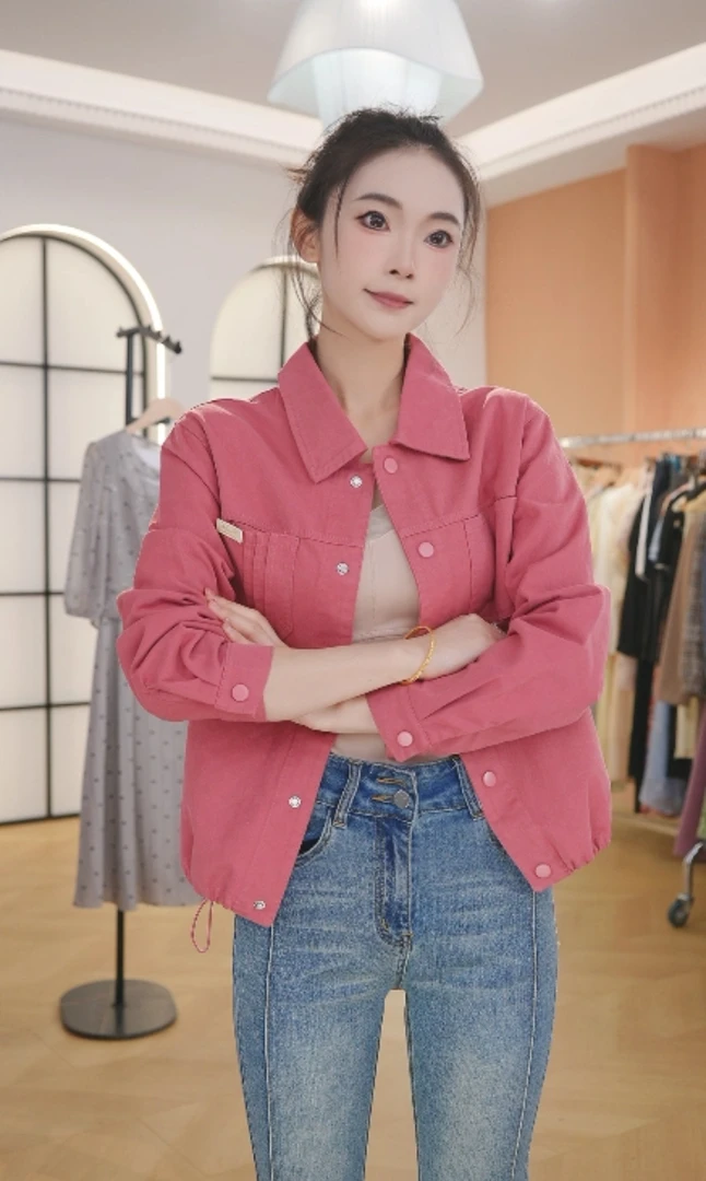 F秋季长袖衬衫外套春秋款夹克外衣宽松休闲百搭上衣