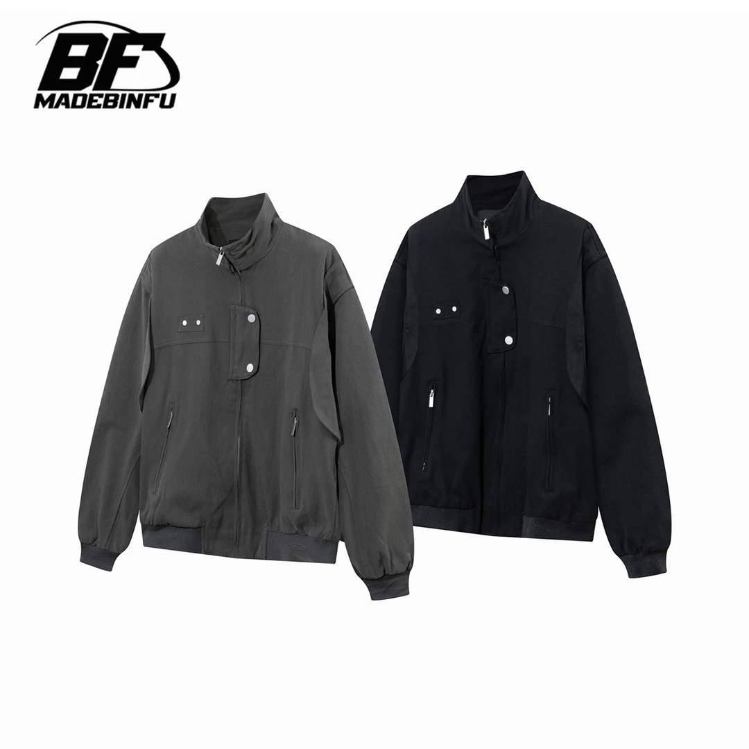 BINFU2025年春季新款男女同款拉链夹克外套