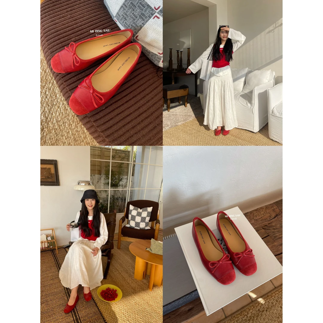 J-399-1#【温柔天花板】穿出去都被夸好看的蝴蝶结单鞋！！