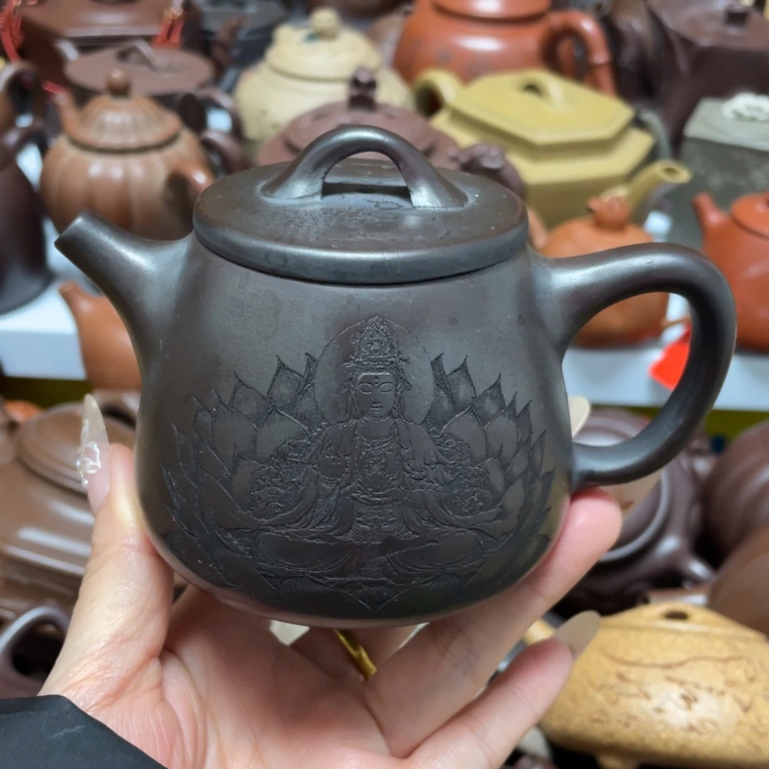 茶壶底槽青紫砂艺术作品