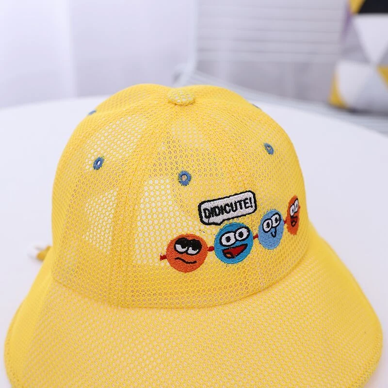 婴儿户外渔夫帽网帽圆顶帽子太阳帽大檐夏季防晒帽棒球帽百搭