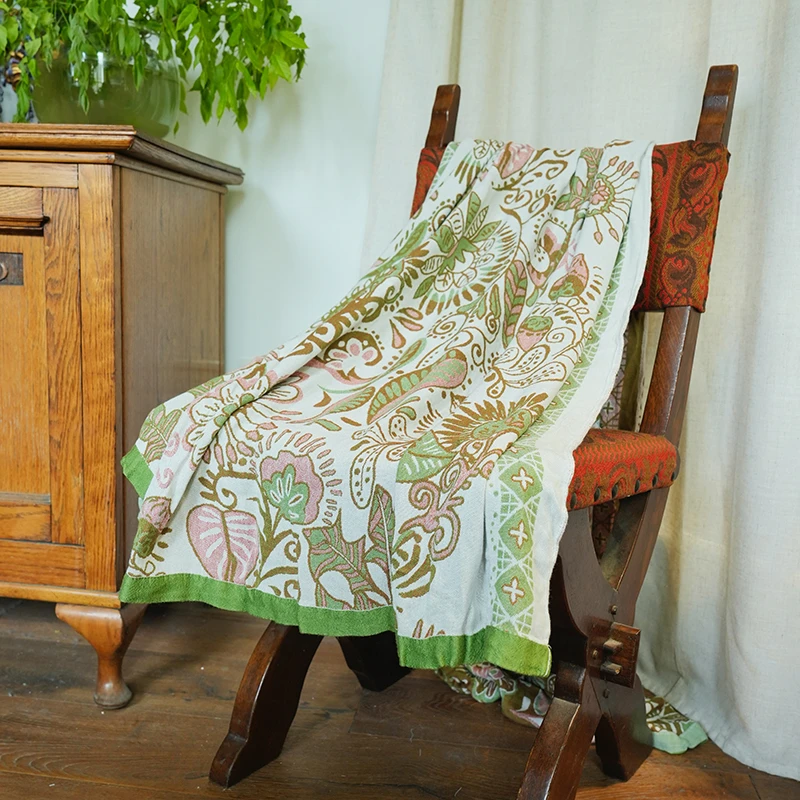 宝相花竹纤维凉感毯