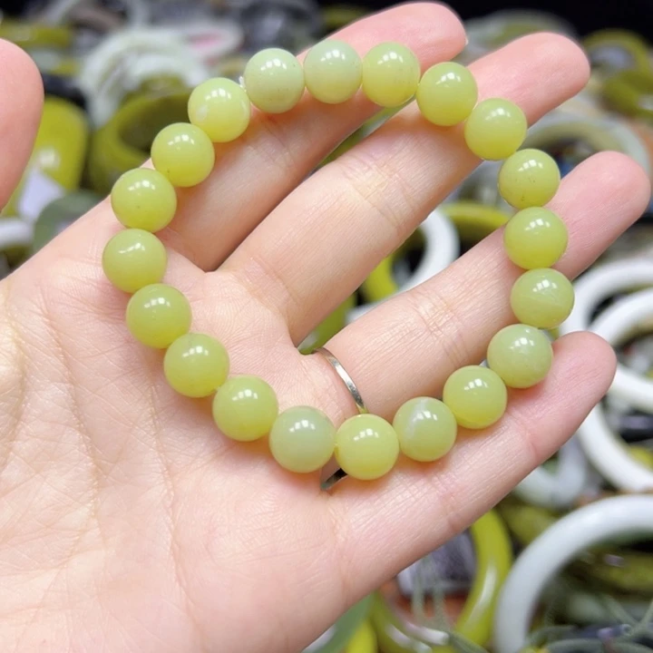未镶嵌蛇纹石玉手链