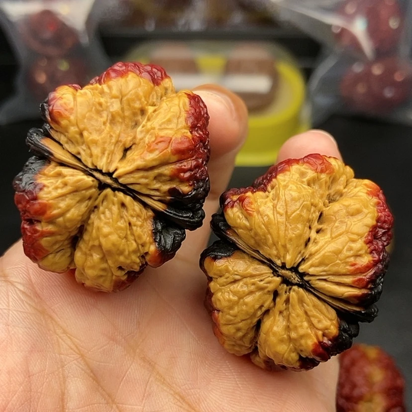【闪购商品】把件文玩核桃40尺蝴蝶蟾