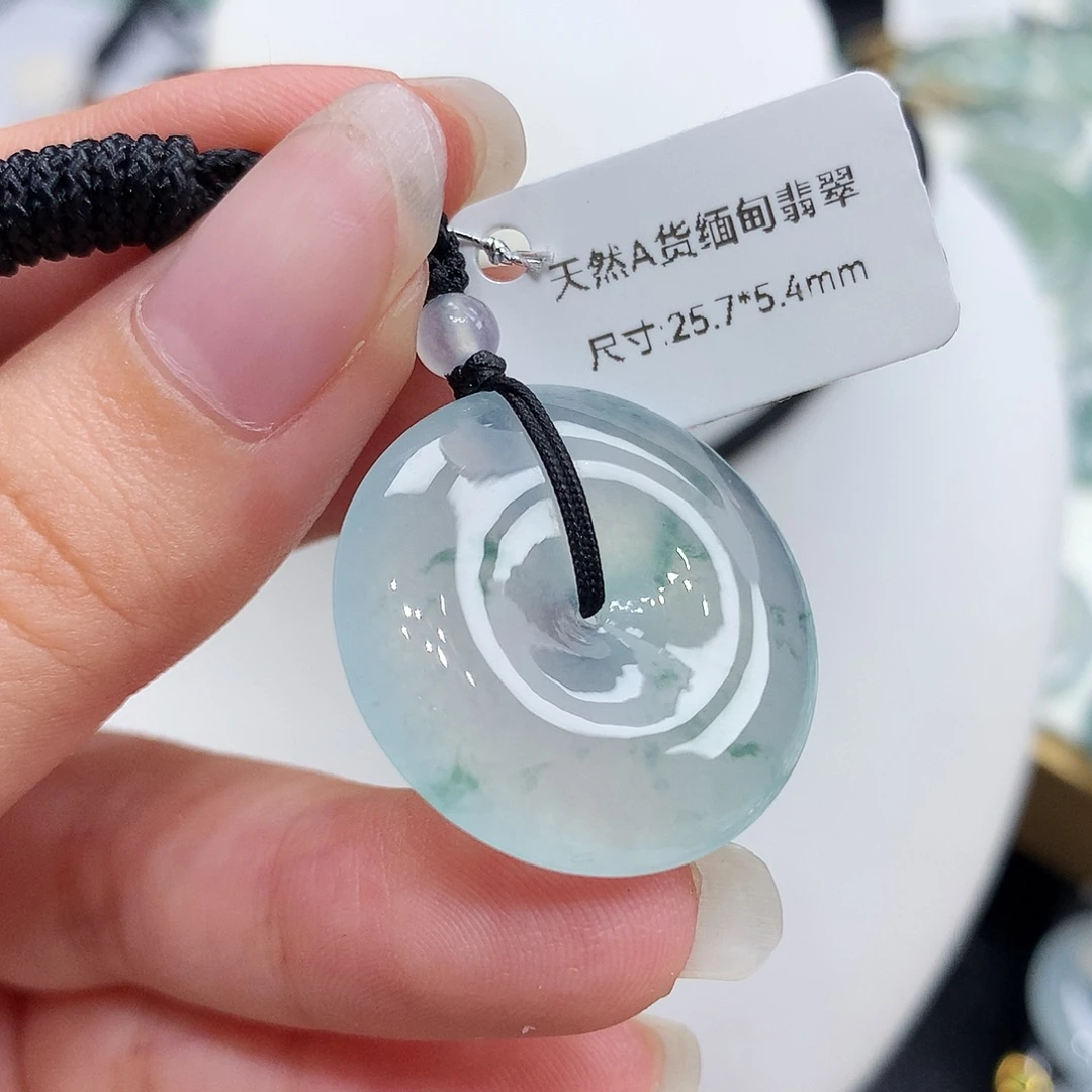 翡翠未镶嵌胸饰翡翠123，25.7/5.4