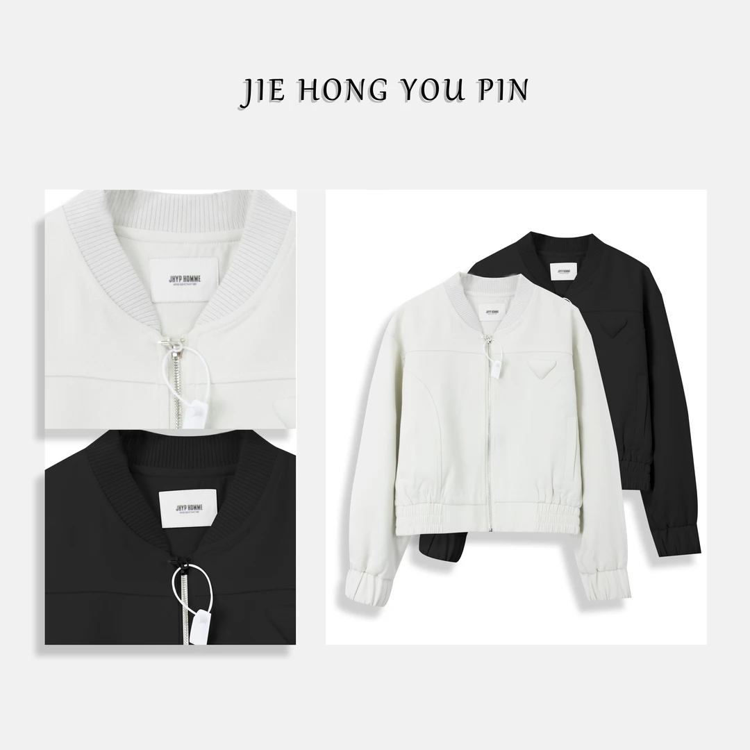春季新款棒球服短款外套上衣女长袖休闲设计感91225