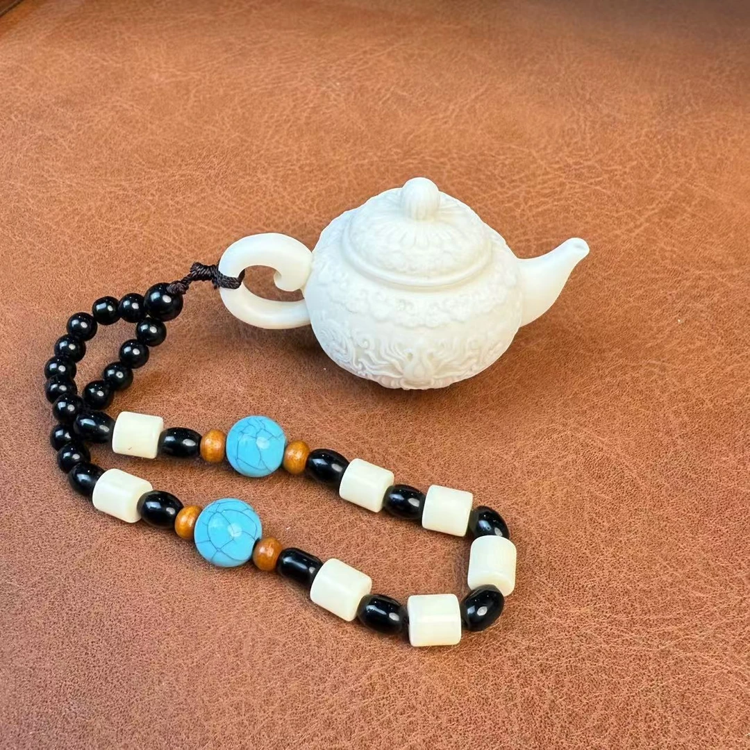 G2409-象牙果把把壶手把件SZ