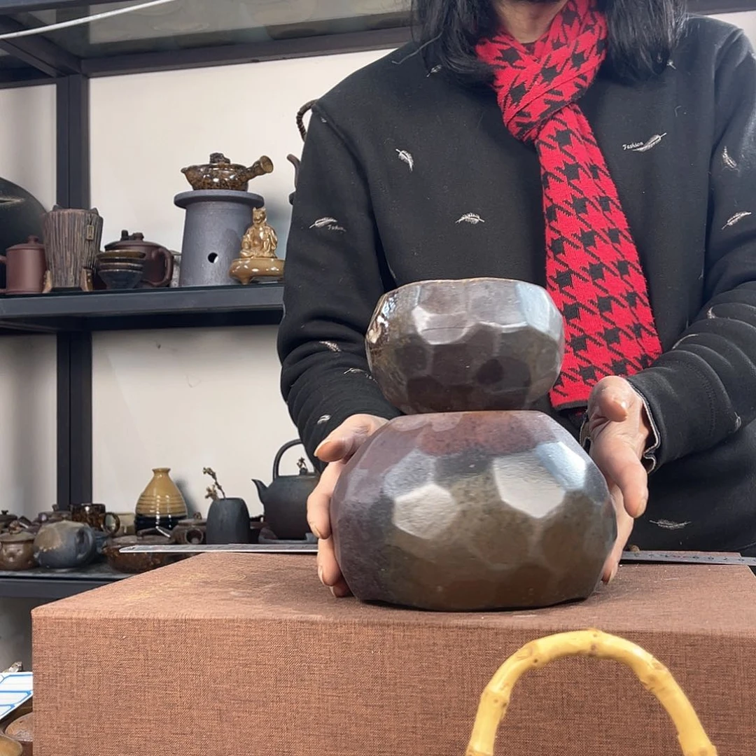 紫泥茶壶紫砂粗陶茶器