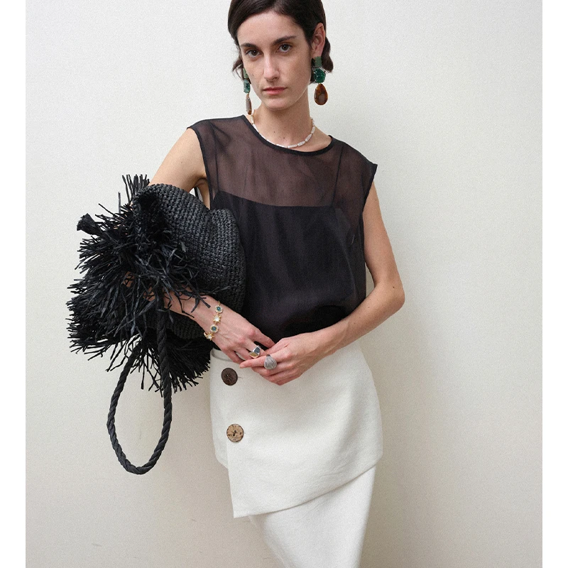 INFFTRU |【水晶糖】欧根纱背心