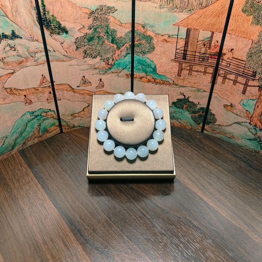 L和田玉圆珠手串（卡12）0752