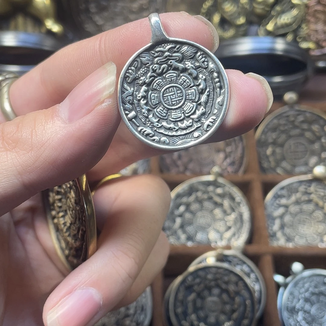 纯银麟甲熊九宫八卦牌子一个福利，