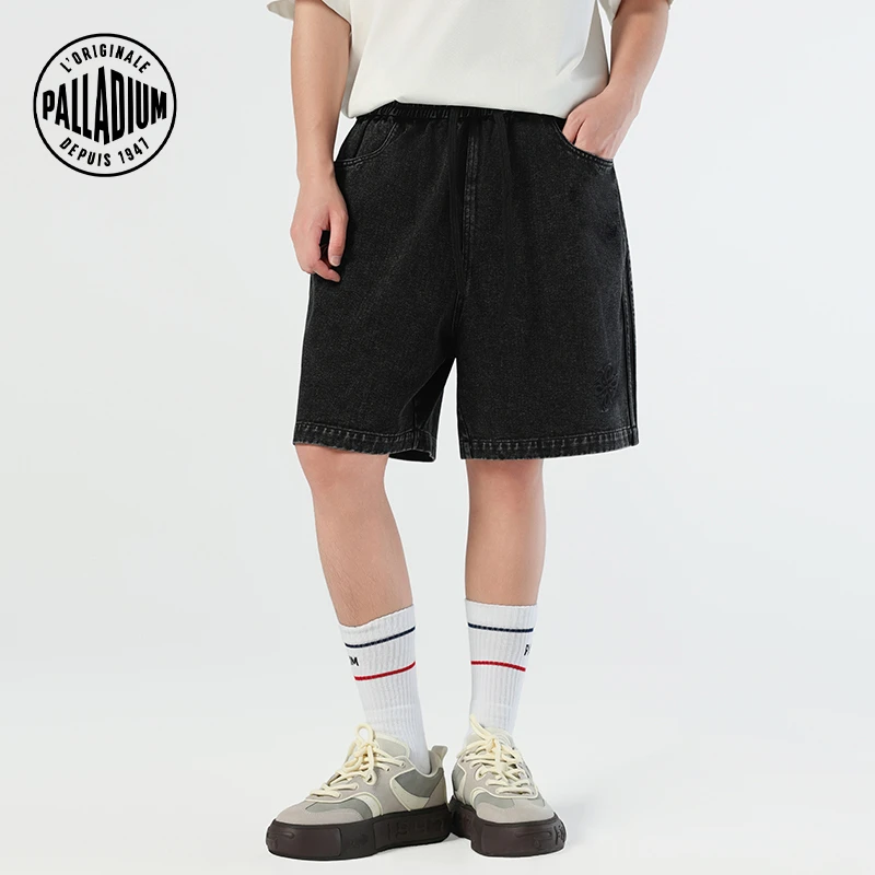 帕拉丁夏季男款下装时尚经典多口袋牛仔短裤1012369