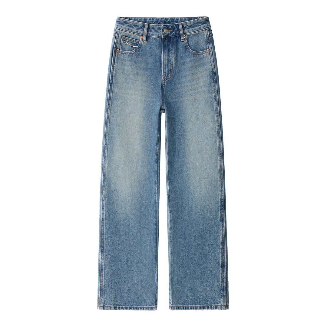 2025春季中高腰高奢时尚牛仔裤常规版