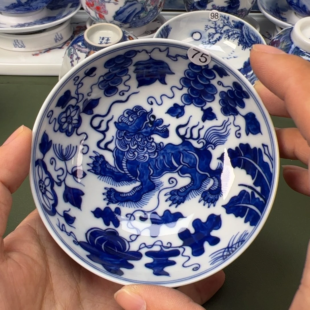 陶瓷景德镇纯手工纯手绘茶具木木75