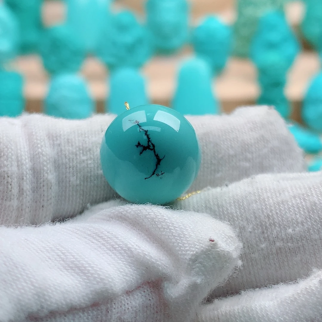 一***气绿松石未镶嵌配饰