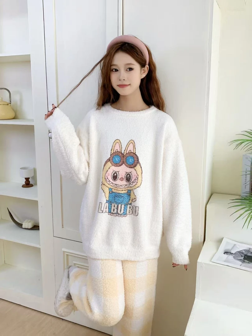 保暖成人冬季透气睡衣家居服套装 0036 简