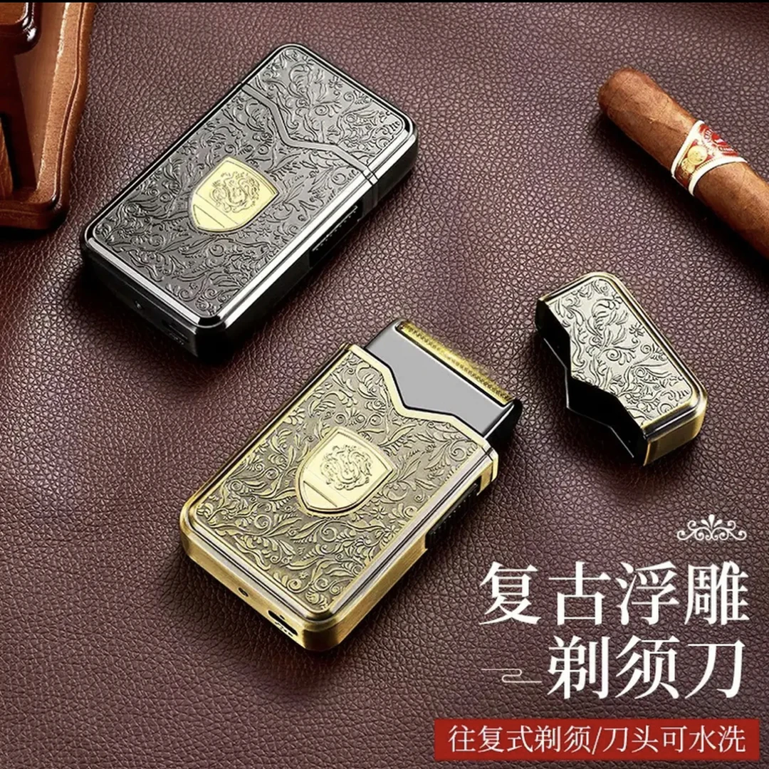 合金金属浮雕男士剃须刀