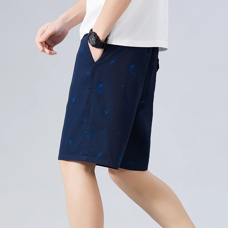 【100%纯棉】男士休闲纯棉五分裤夏季薄款透气宽松直筒中年短裤