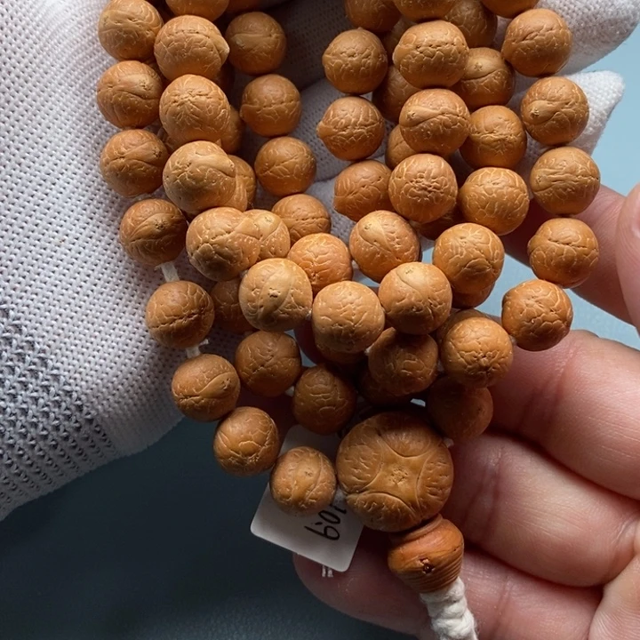 手串凤眼菩提10.5mm110颗粉红皮