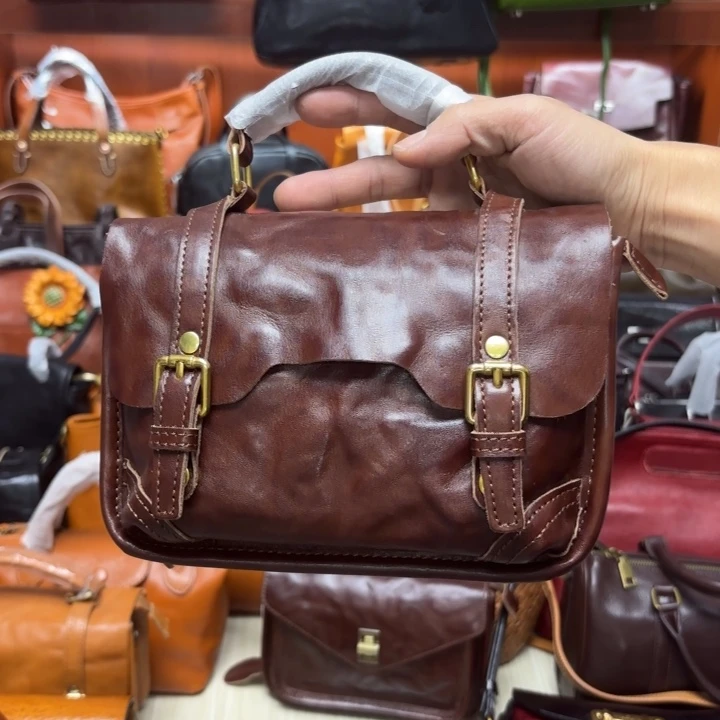 头层牛皮咖啡色剑桥