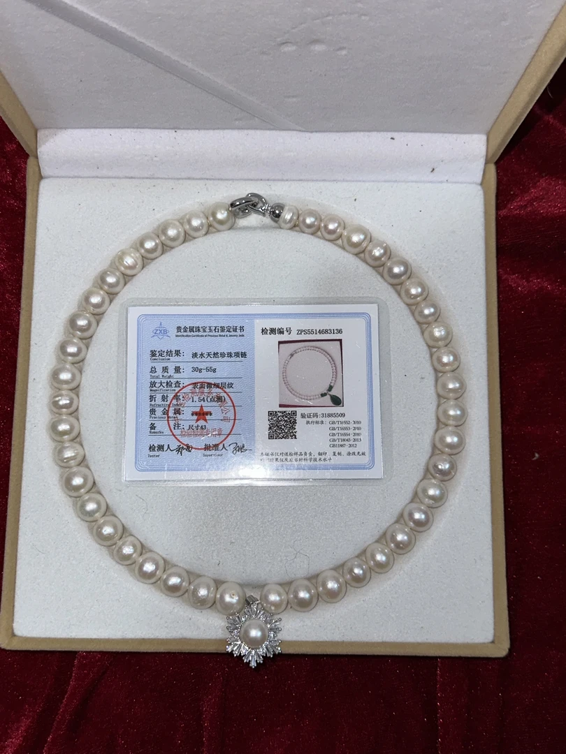 钨合金仿珍珠吊坠 淡水天然珍珠