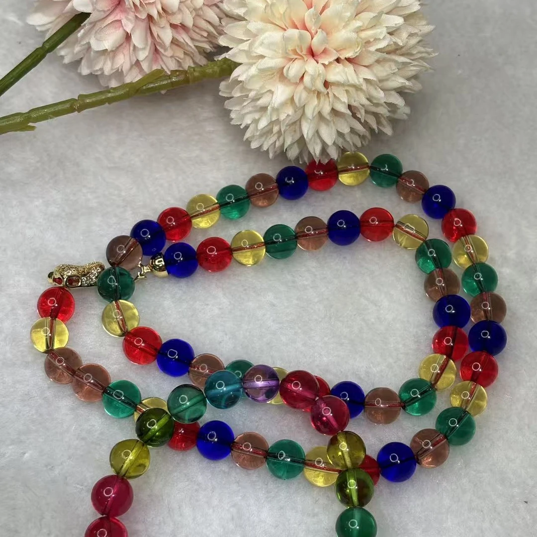 多宝色圆珠项链