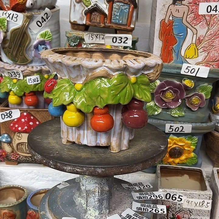 粗陶材质多肉花盆