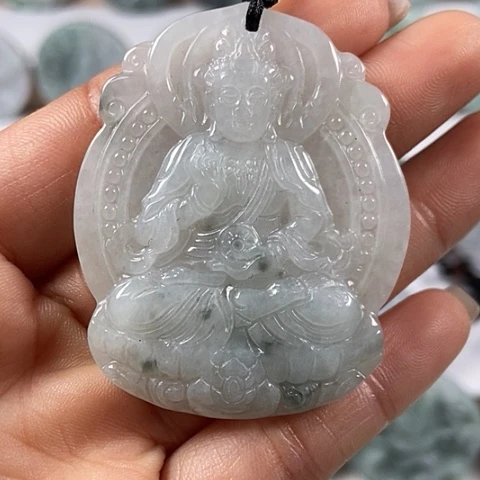 翡翠颈饰未镶嵌时来运转观音福利