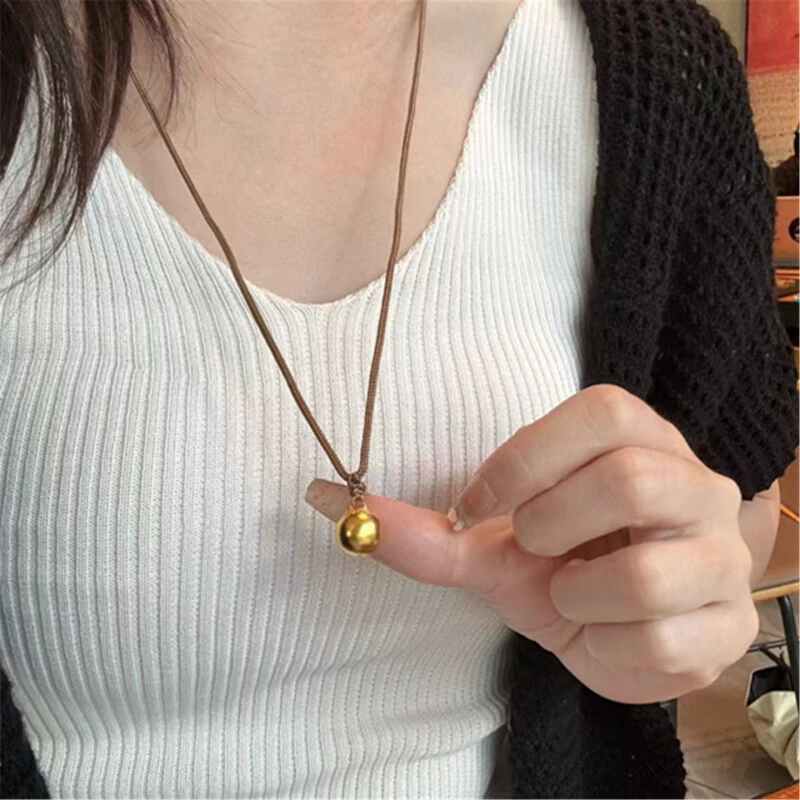 铜合金 丽丽家 轻奢首饰 手作光面小圆珠吊坠