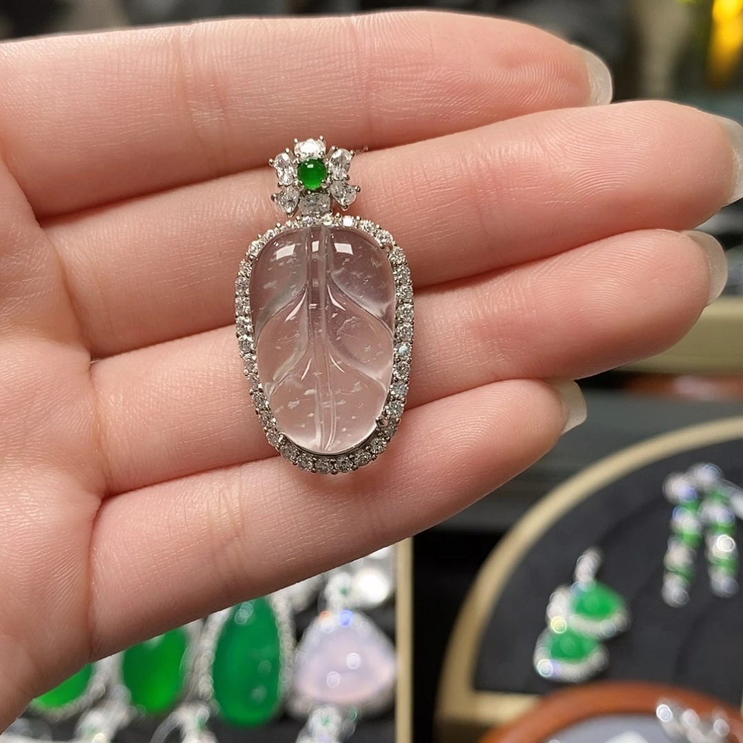 石英质玉颈饰银S925镶嵌留*雯琳@@28547