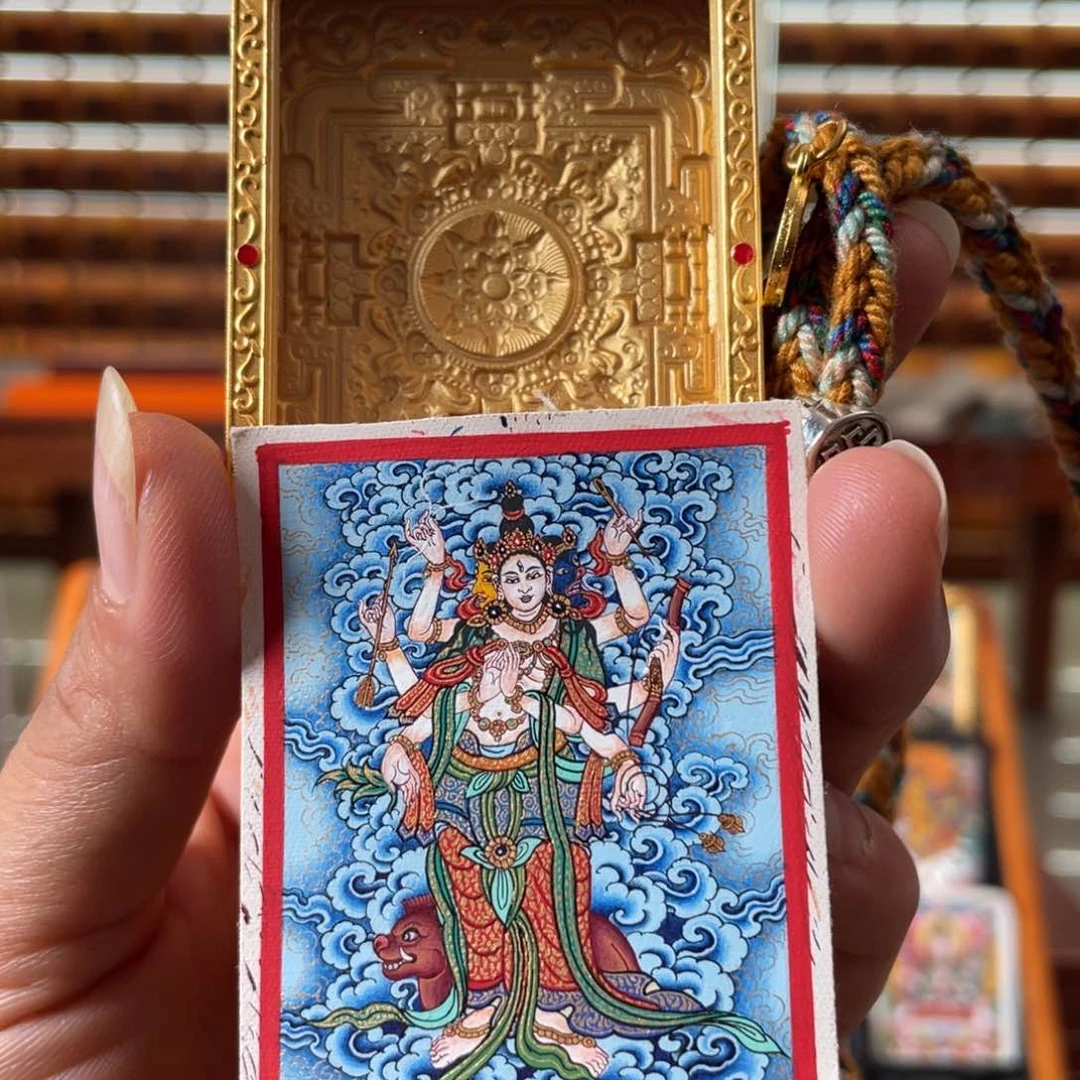 吊坠野**焰热贡唐卡摩利支天