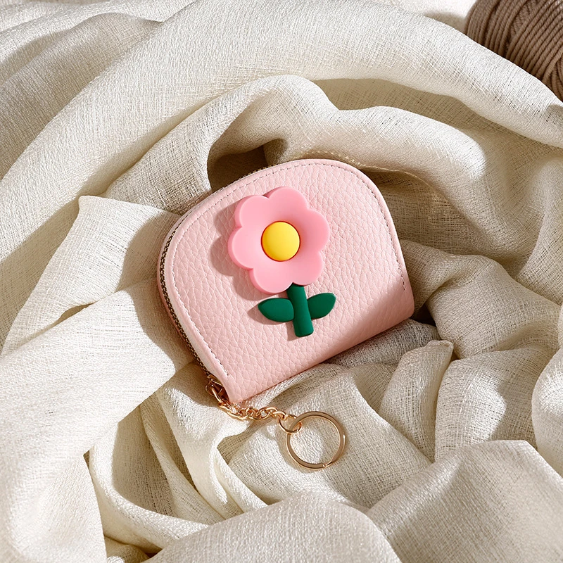 日系卡通小花风琴卡包女钱包可爱小巧学生便携零钱包多卡位卡夹潮