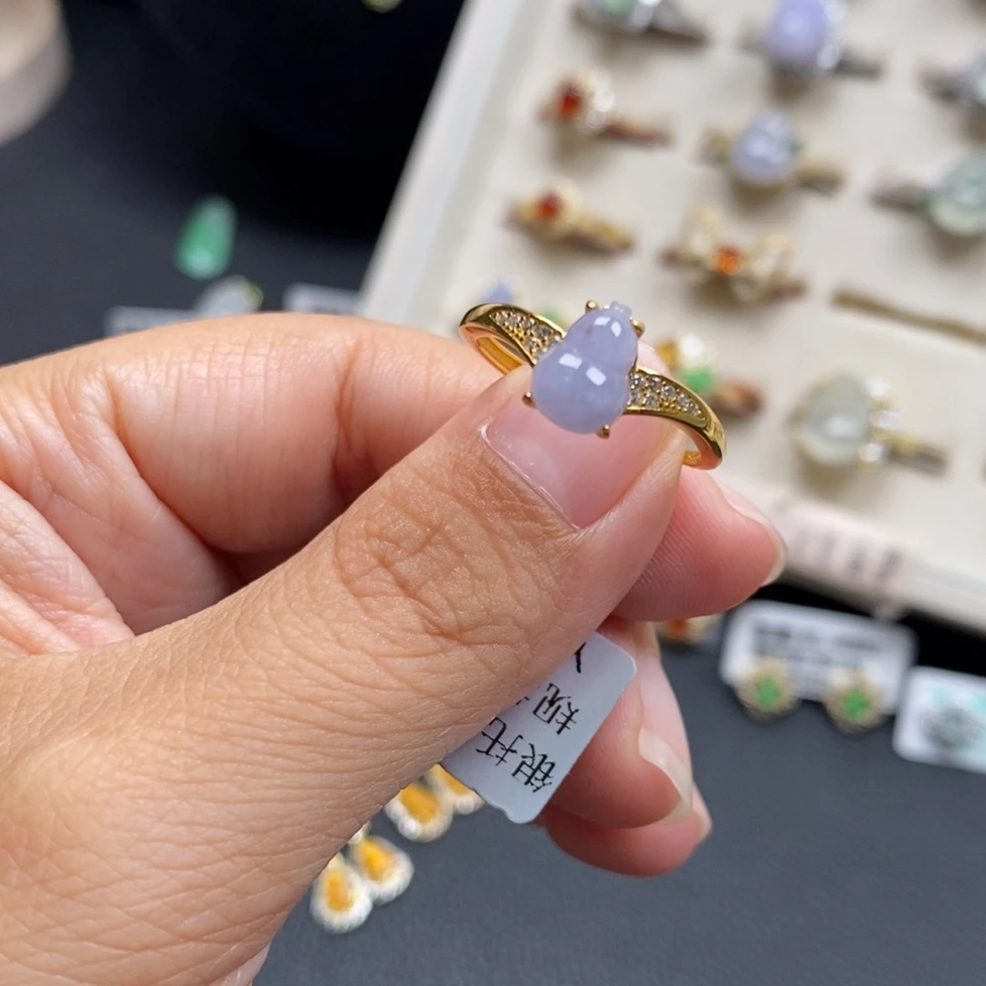 翡翠银S925镶嵌戒指