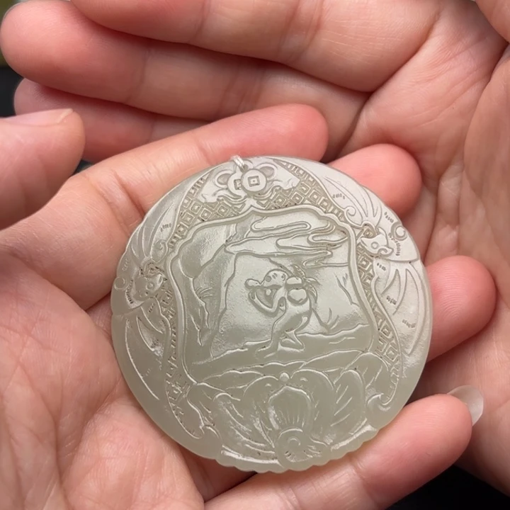 和田玉未镶嵌挂件用****7