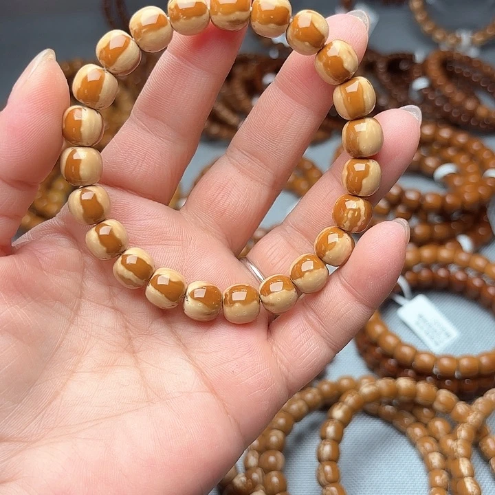 紫金鼠手串金*10×9皮球纹老型单圈