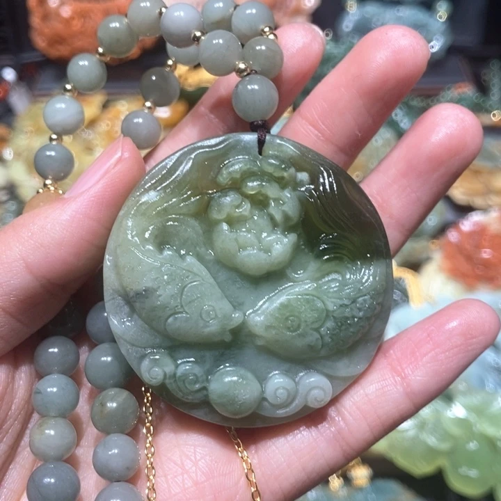 岫玉未镶嵌毛衣链