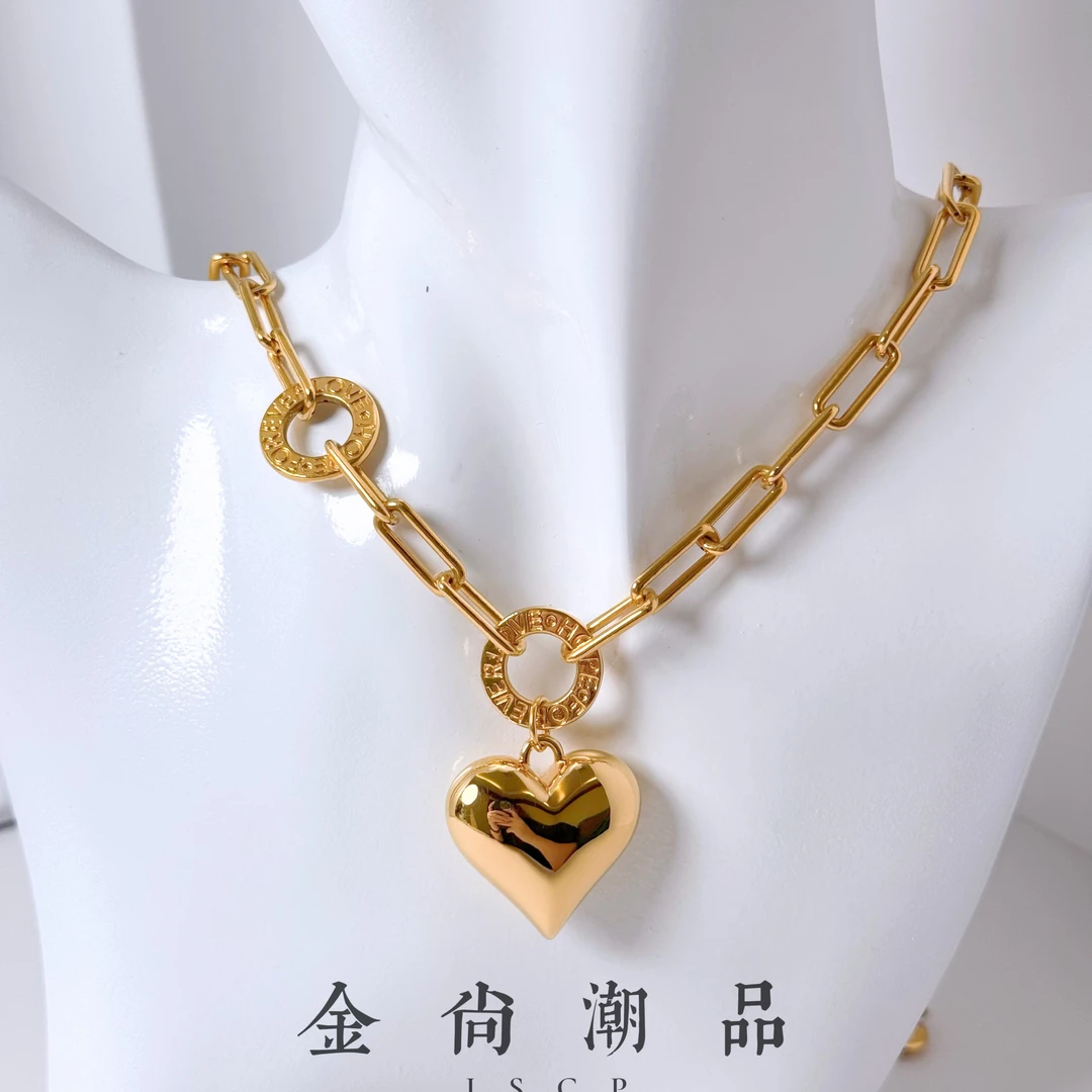 【爱心项链】足金999黄金5D无氰工艺大爱心项链