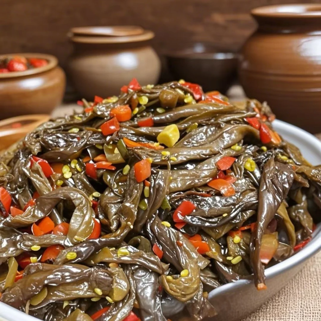 香辣茄子扎即食茄子干酱腌菜爽口下饭菜拌饭菜260克瓶装湖南特产