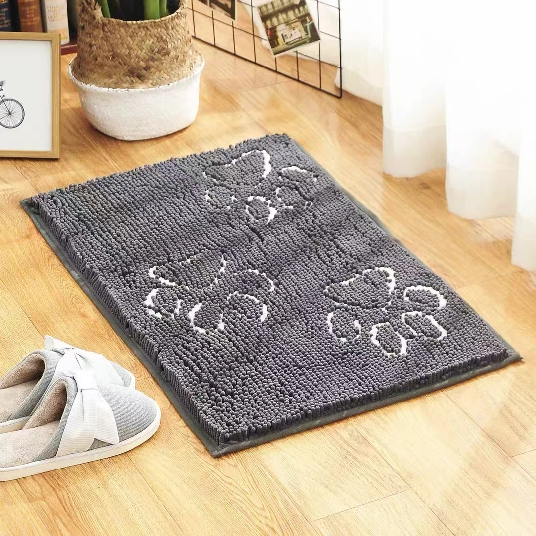 出口加厚雪尼尔掌印地垫60×90cm