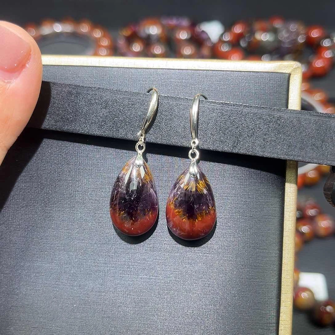 极光耳饰银S925镶嵌水晶