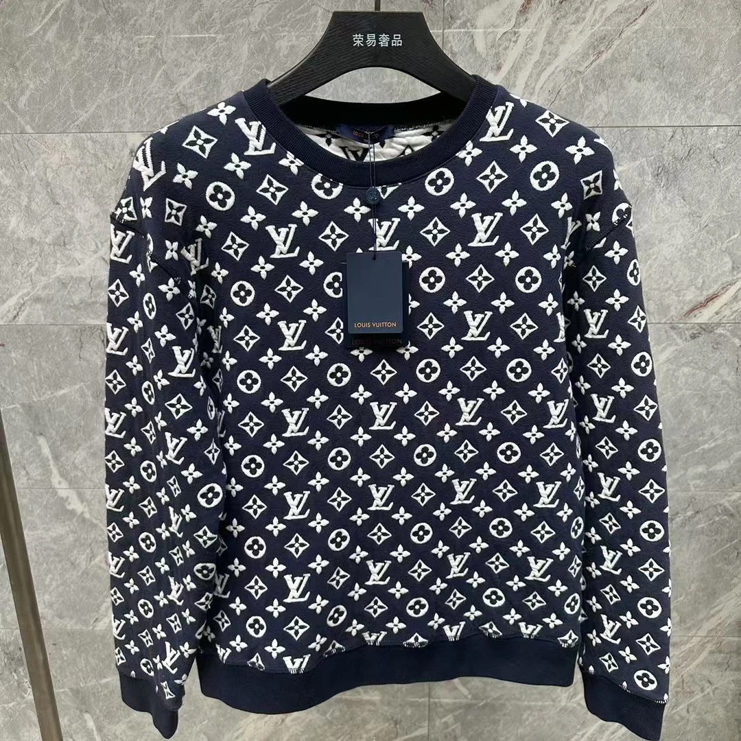 未使用 LouisVuitton/路易威登 老花满印卫衣/L码