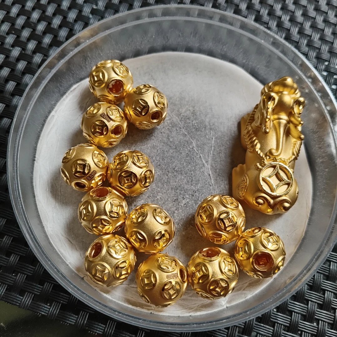 金元宝足金999貔貅珠子首饰