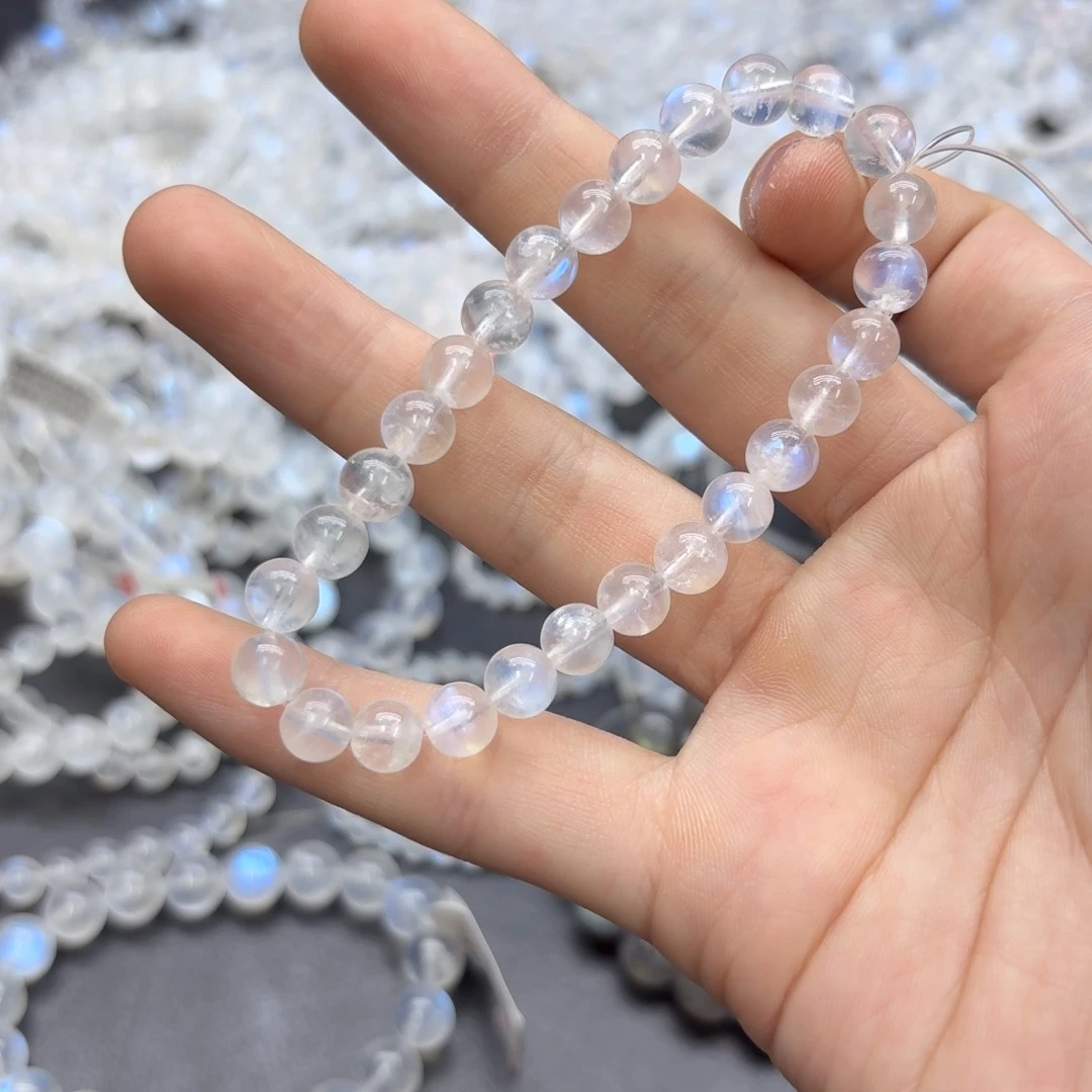 手串未镶嵌月光石蓝月光单圈卡7mm左右